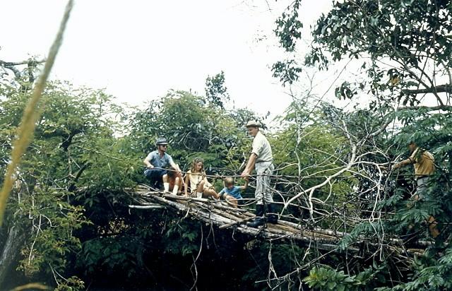 Dam044.jpg - Avec la famille Bruyns, passage de la Moyo sur un pont de singe